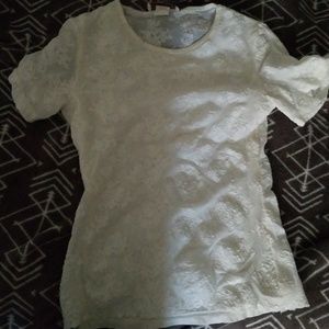 White Lacey tshirt